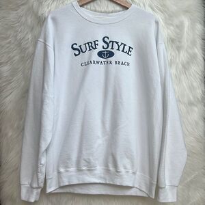 Surf Style Clearwater Beach Florida crewneck sweatshirt